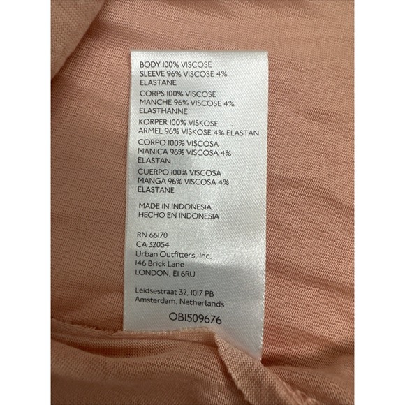 Free People Women's Xsmall Top‎ Fresh And Clean Long Sleeve Tee Coral Mist New - Picture 9 of 12